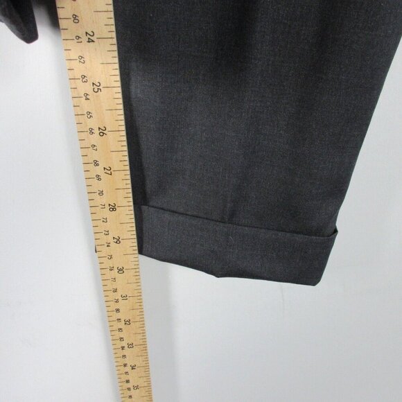 Lanificio Di Tollegno Wool Suit Set Men's Black Business Single Breasted 50 840 - Picture 15 of 16